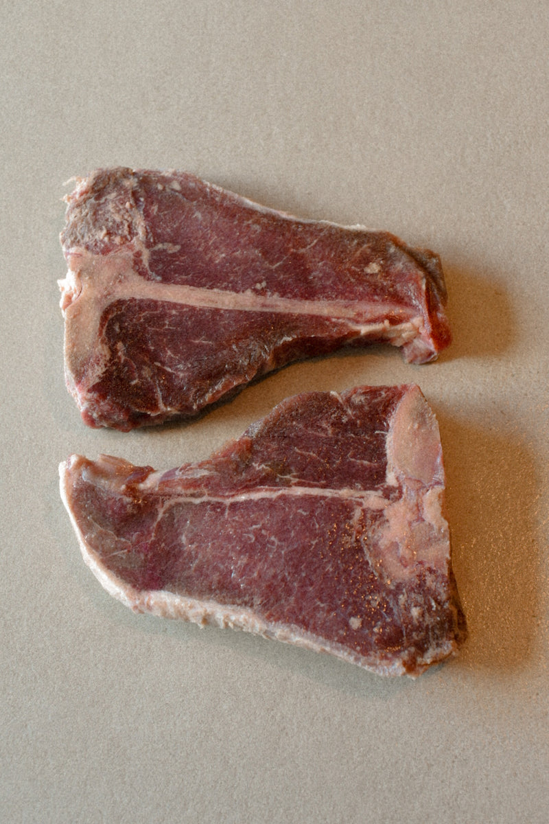 Ferme thuya pasture organic beef t-bone steak